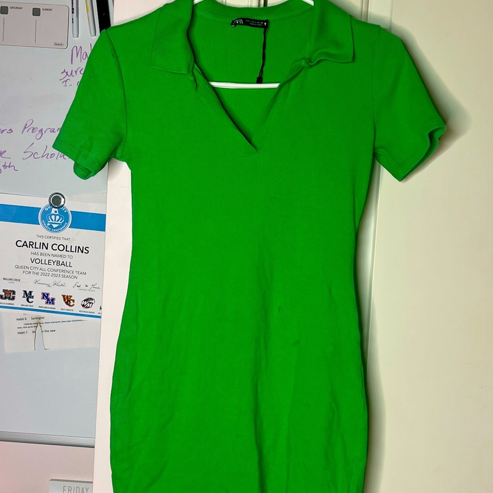 Green Zara Bodycon Dress